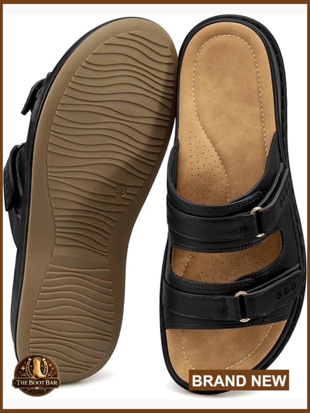 Women's Casual Sandals with Arch Support and Adjustable Straps
